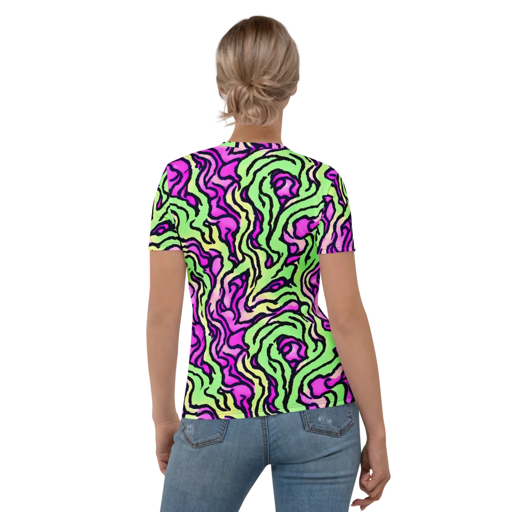 Mintchine Maze on Women's Crew Neck T-Shirt — Back