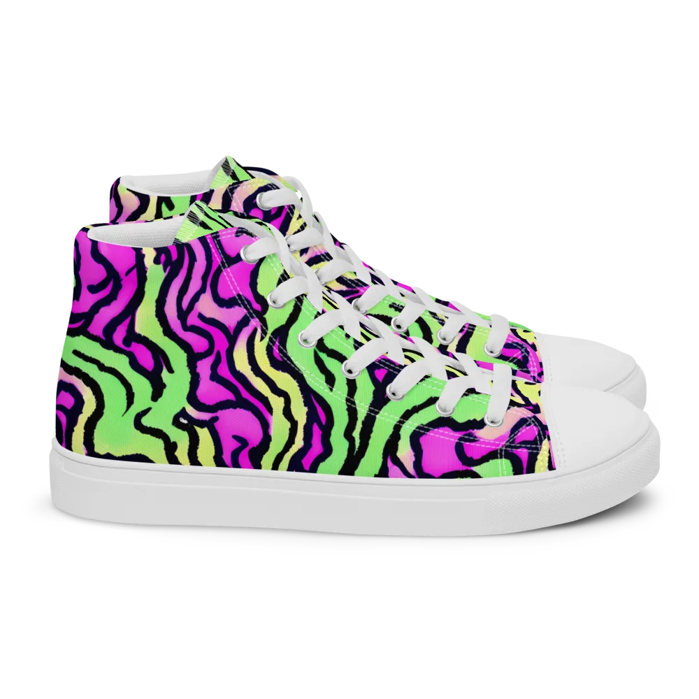 Mintchine Maze on Women's High Top Canvas Shoes — Right