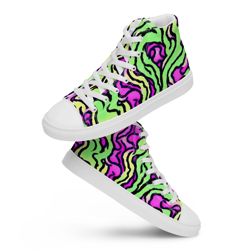 Mintchine Maze on Women's High Top Canvas Shoes — Front