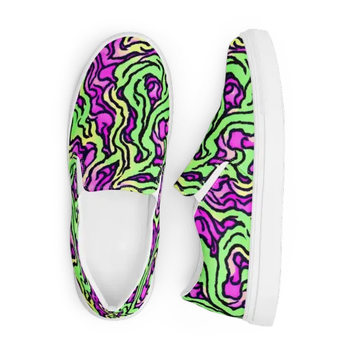 Mintchine Maze on a Men's Slip-On Canvas Shoes
