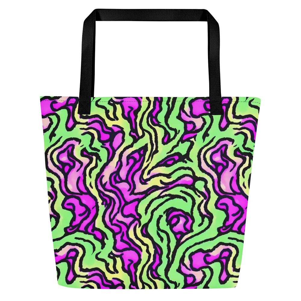 Mintchine Maze on Large Tote Bag W/ Pocket — Front