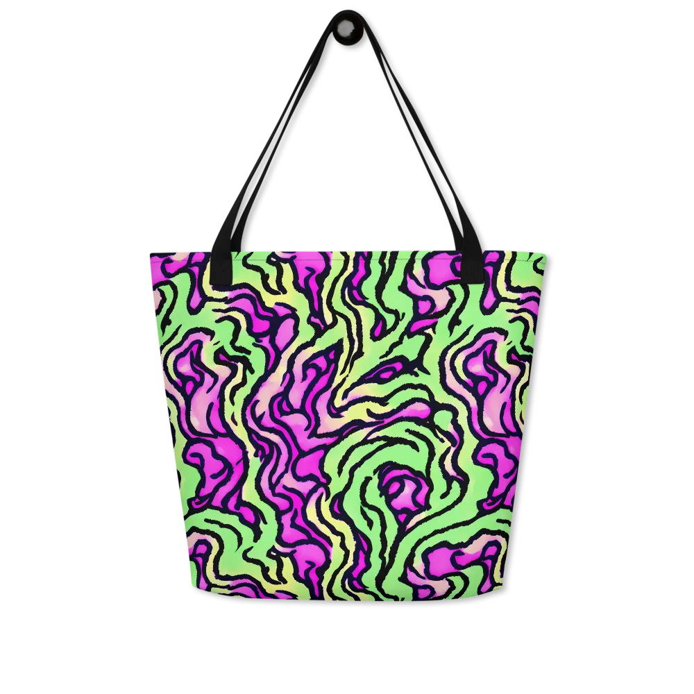 Mintchine Maze on Large Tote Bag W/ Pocket — Front