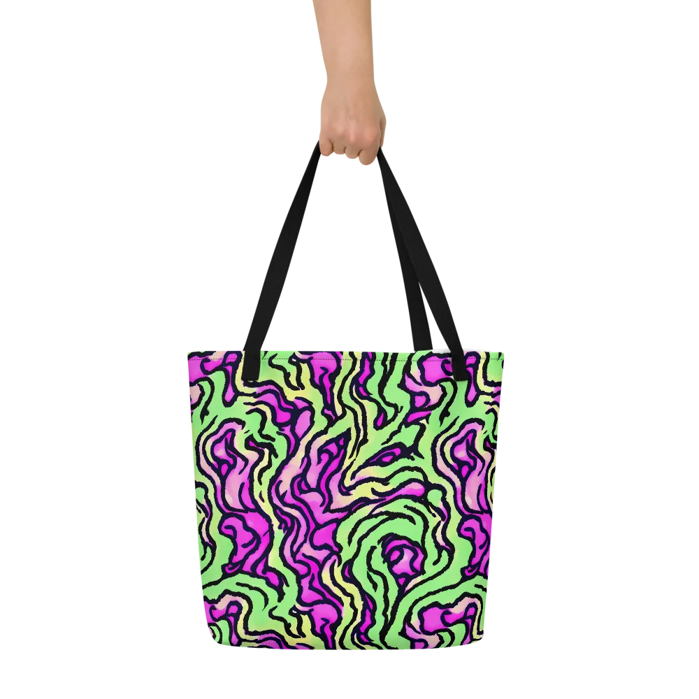 Mintchine Maze on Large Tote Bag W/ Pocket — Front