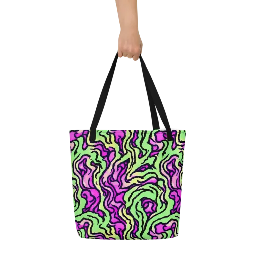 Mintchine Maze on a Large Tote Bag W/ Pocket