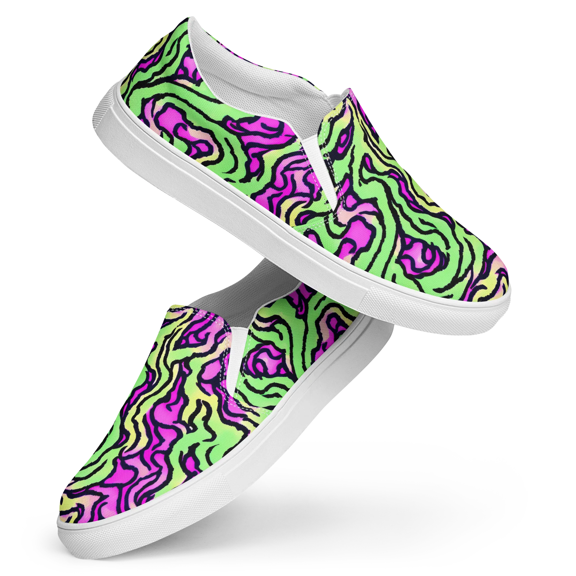 Mintchine Maze on Women's Slip-On Canvas Shoes — Front