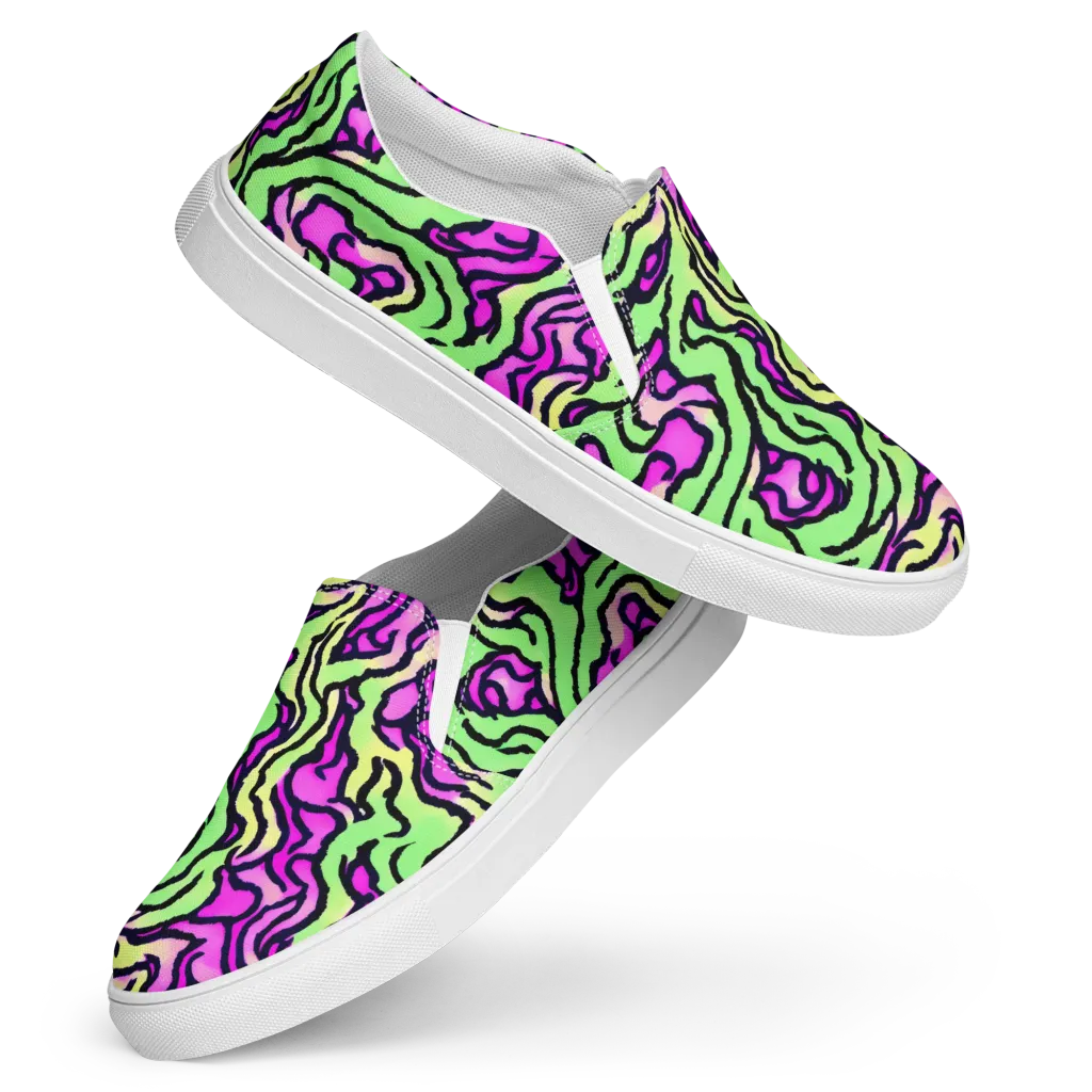Mintchine Maze on Women's Slip-On Canvas Shoes — Front