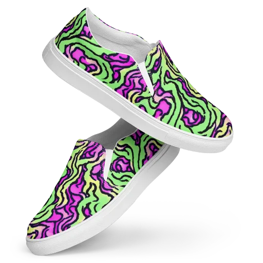 Mintchine Maze on a Women's Slip-On Canvas Shoes