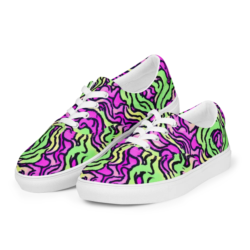 Mintchine Maze on Men's Lace-Up Canvas Shoes — Left Front