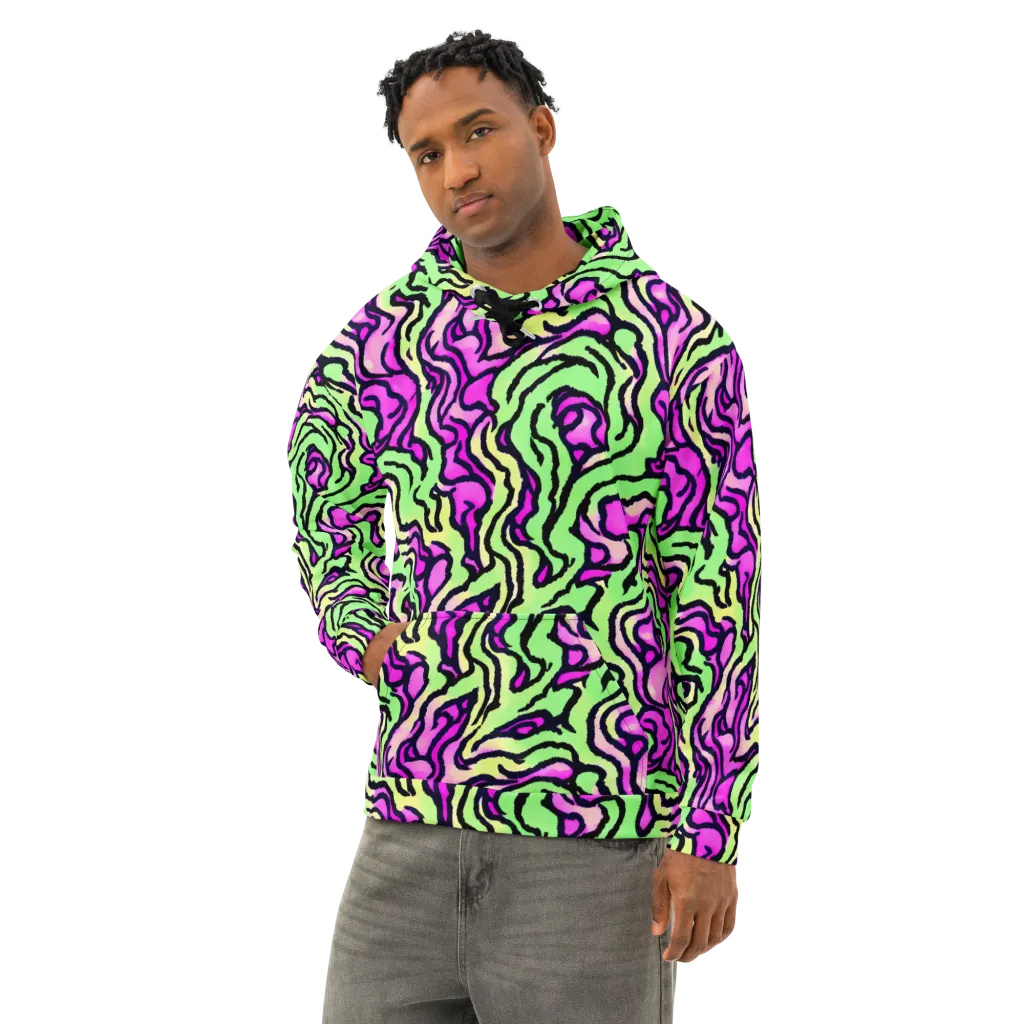 Mintchine Maze on Cotton Hoodie — Left Front