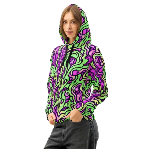 Mintchine Maze on a Cotton Hoodie