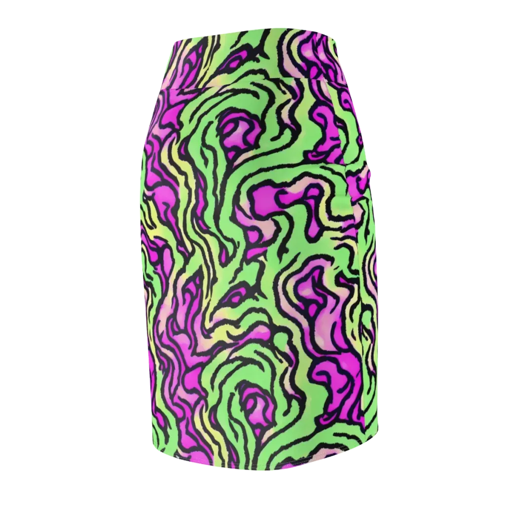 Mintchine Maze on Pencil Skirt — Back Side