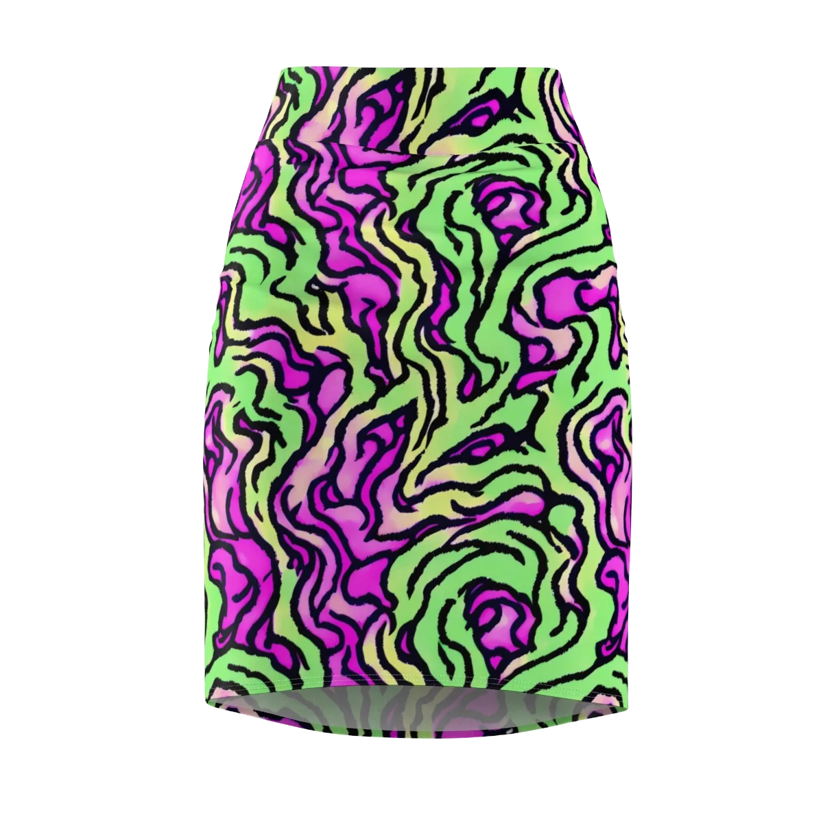 Mintchine Maze on Pencil Skirt — Front
