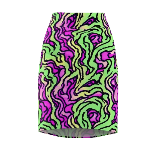 Mintchine Maze on a Pencil Skirt