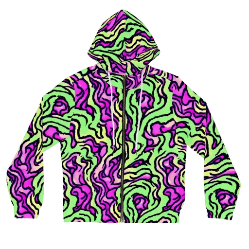 Mintchine Maze on a Women's Full-Zip Hoodie