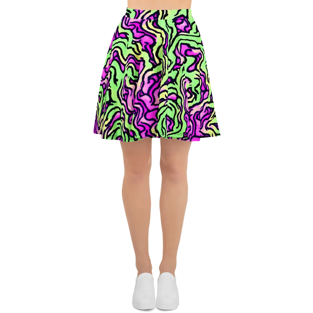 Mintchine Maze on Skater Skirt — Front