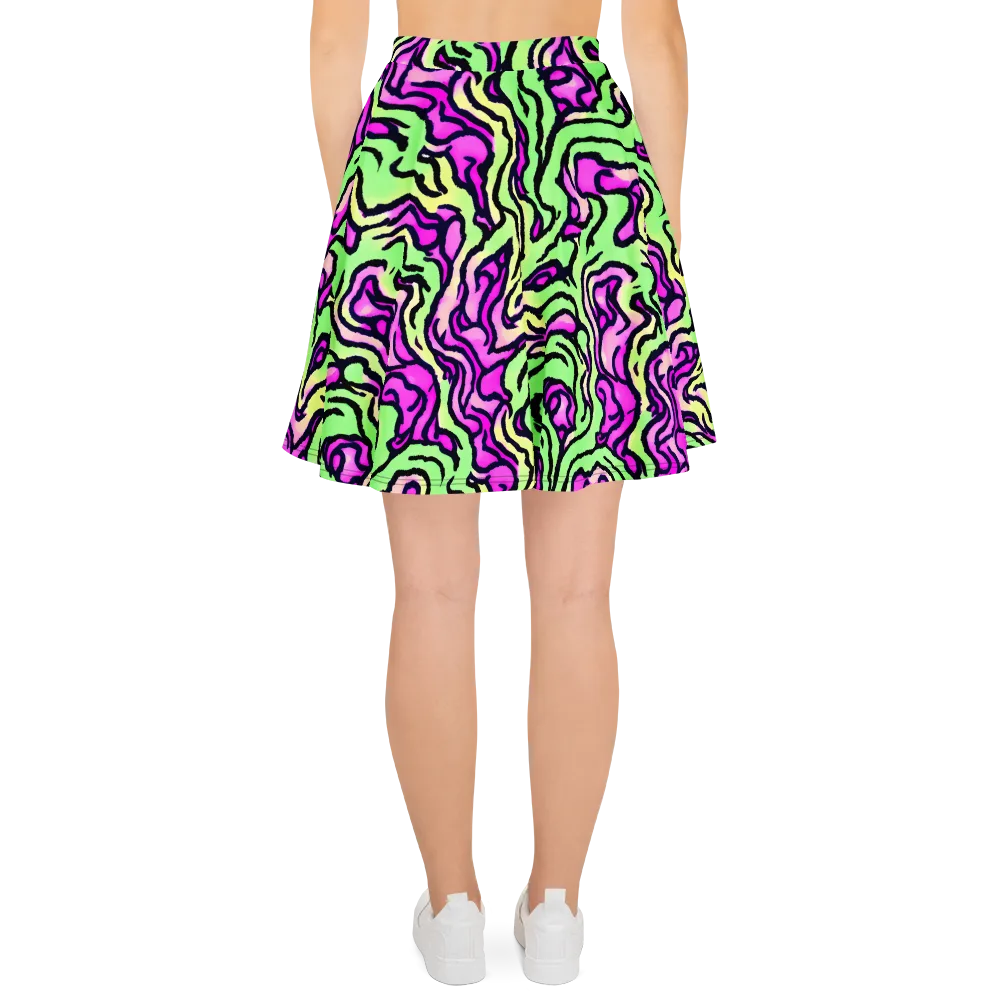Mintchine Maze on Skater Skirt — Back