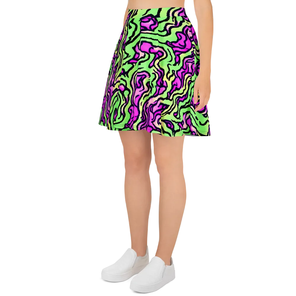 Mintchine Maze on Skater Skirt — Left
