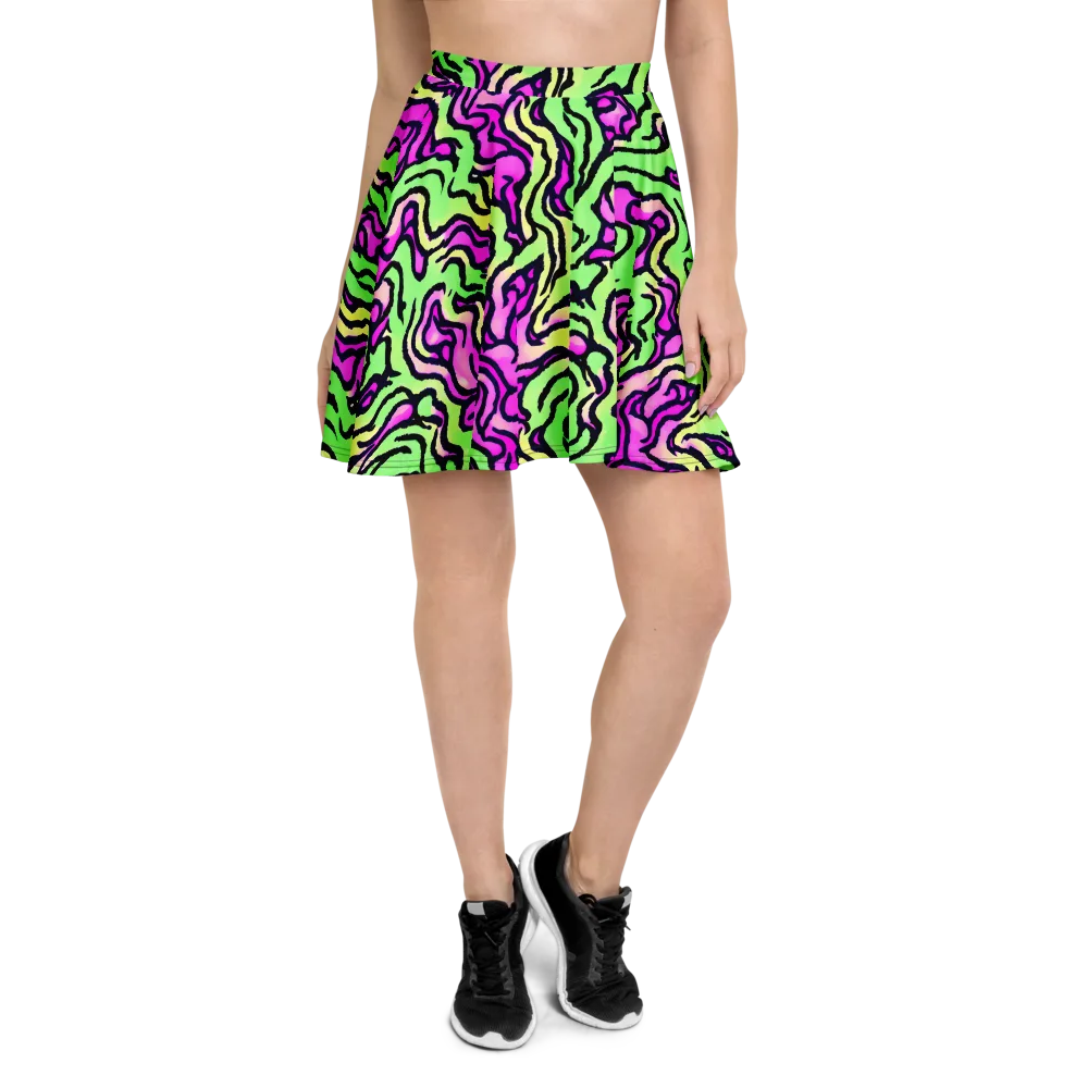 Mintchine Maze on Skater Skirt — Front