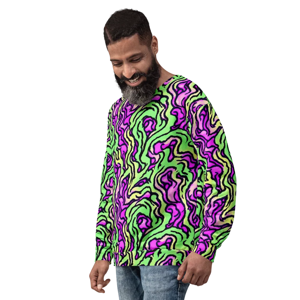 Mintchine Maze on Sweatshirt — Left Front
