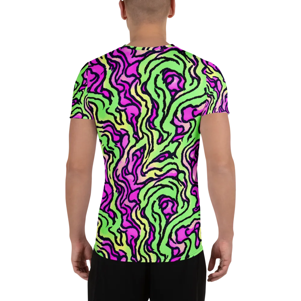 Mintchine Maze on Men's Athletic T-Shirt — Back
