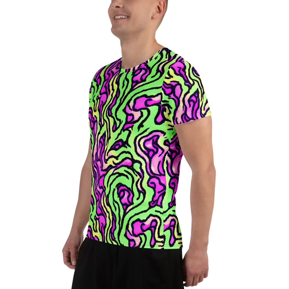 Mintchine Maze on Men's Athletic T-Shirt — Left