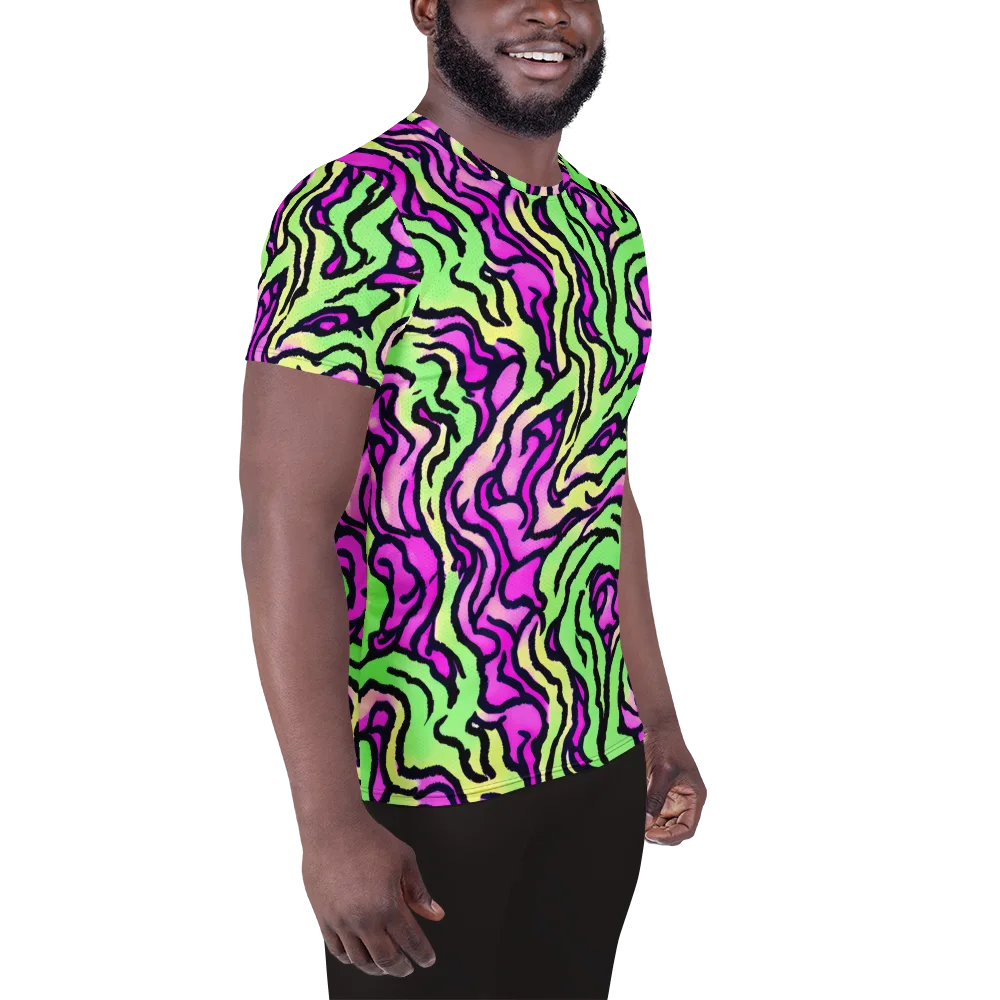 Mintchine Maze on Men's Athletic T-Shirt — Right