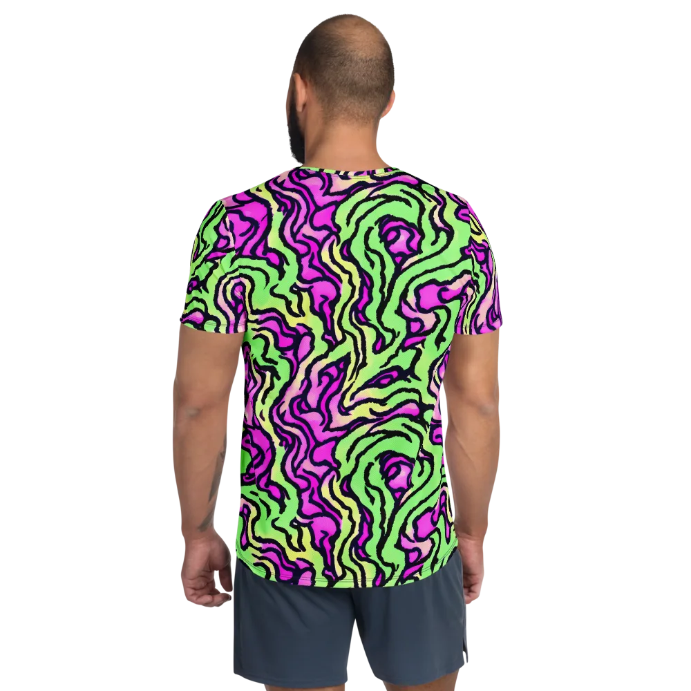 Mintchine Maze on Men's Athletic T-Shirt — Back
