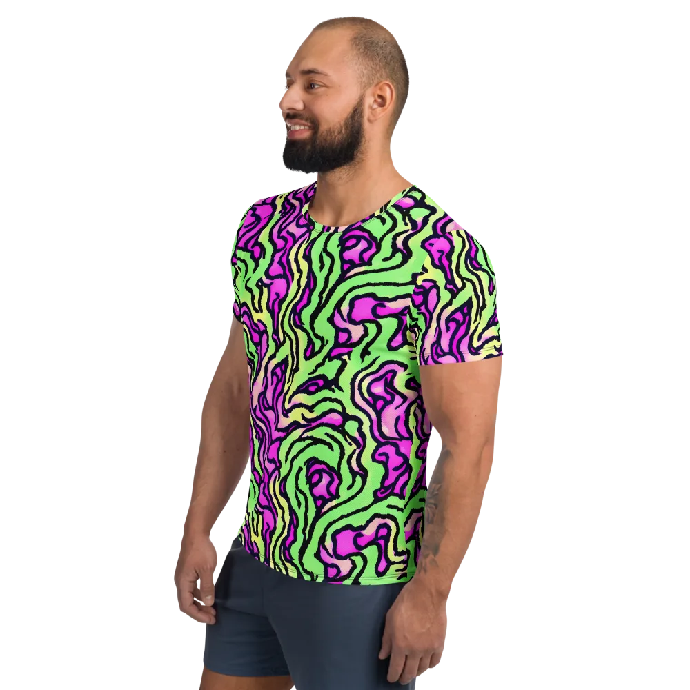 Mintchine Maze on Men's Athletic T-Shirt — Left