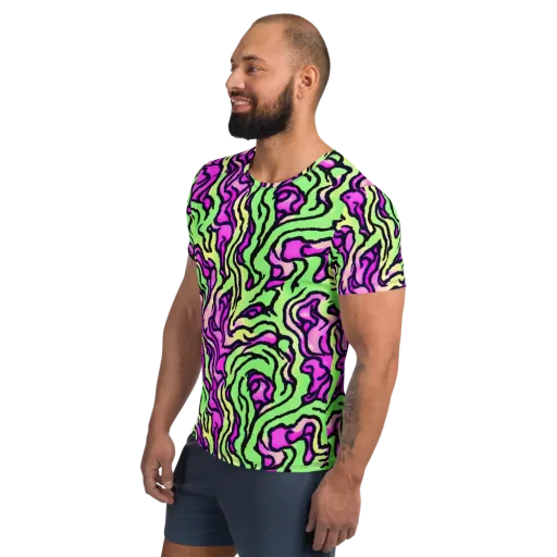 Mintchine Maze on a Men's Athletic T-Shirt