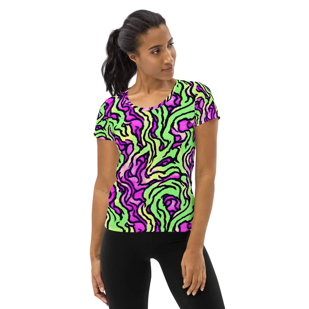 Mintchine Maze on Women's Athletic T-Shirt — Front