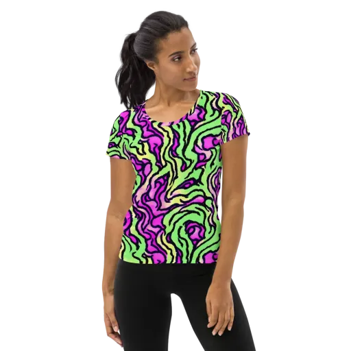 Mintchine Maze on a Women's Athletic T-Shirt