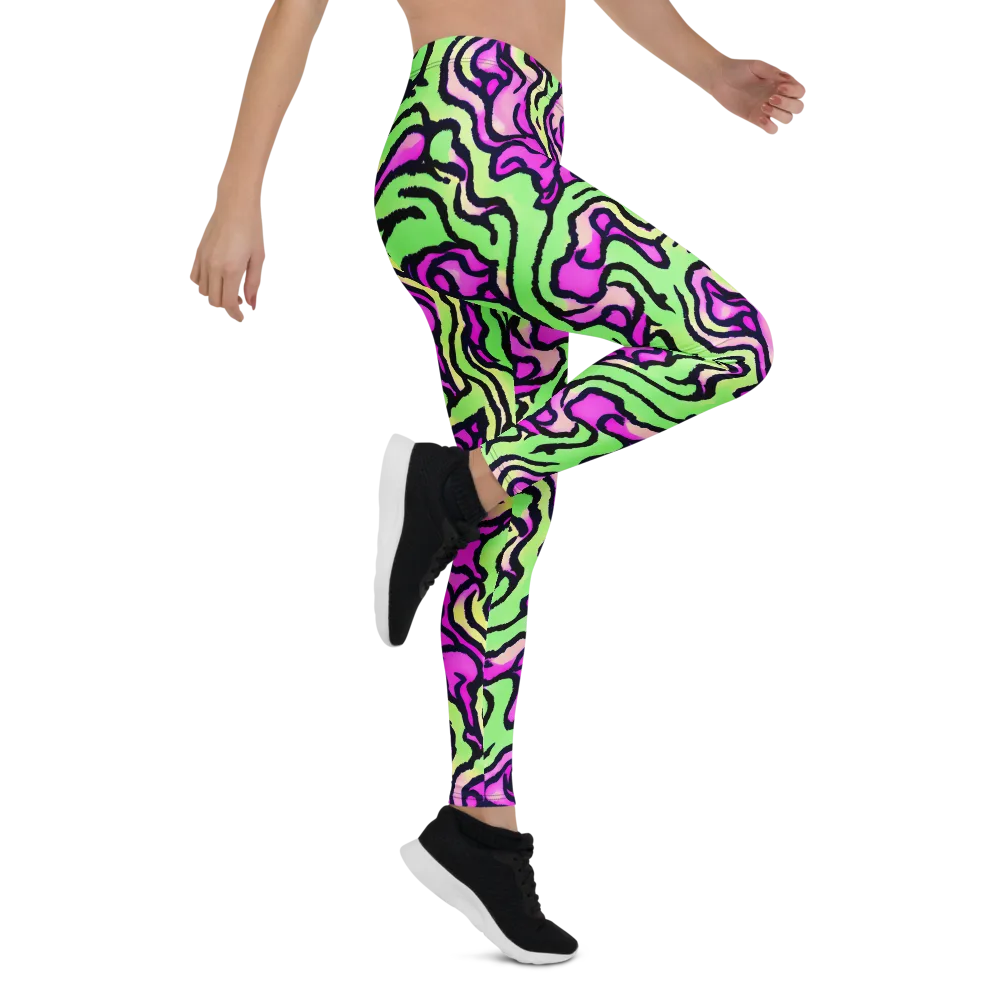 Mintchine Maze on Leggings — Right