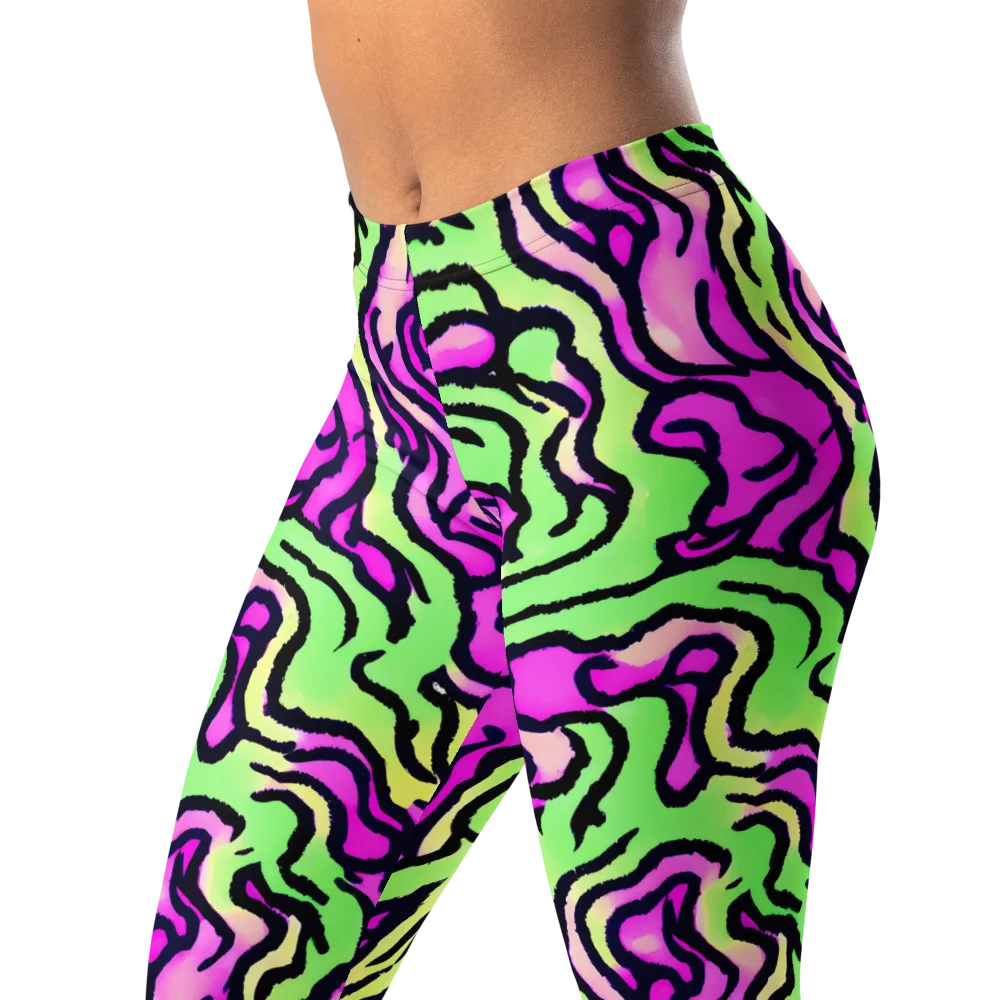 Mintchine Maze on Leggings — Left Front