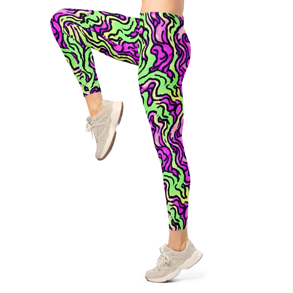 Mintchine Maze on Leggings — Left