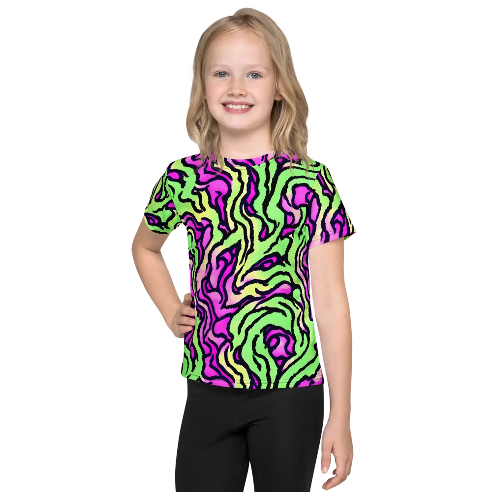 Mintchine Maze on Kids Crew Neck T-Shirt — Front