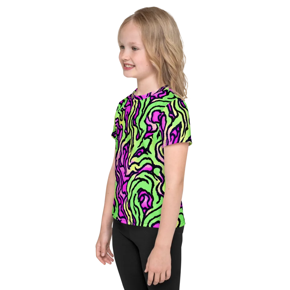 Mintchine Maze on Kids Crew Neck T-Shirt — Left