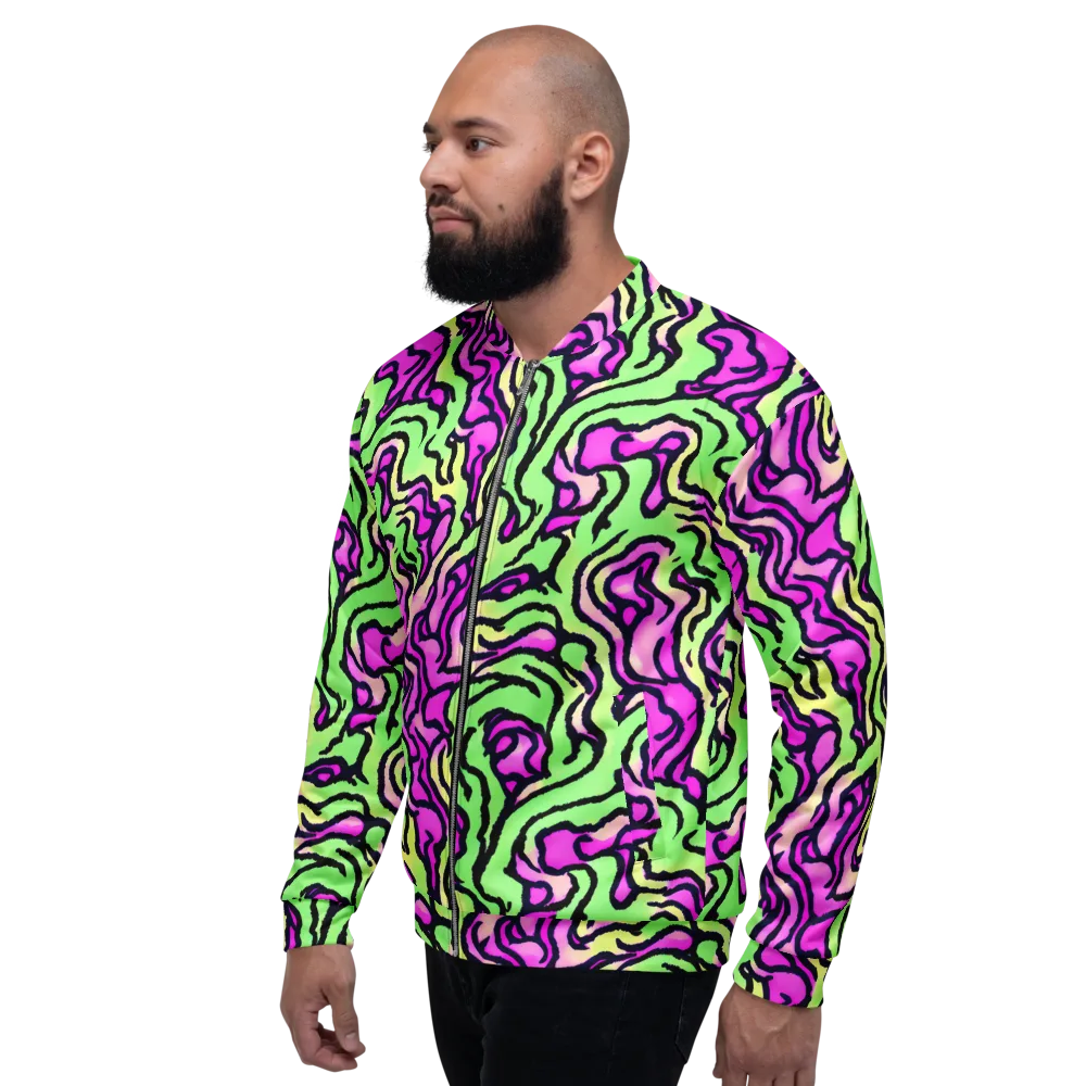 Mintchine Maze on Bomber Jacket — Left