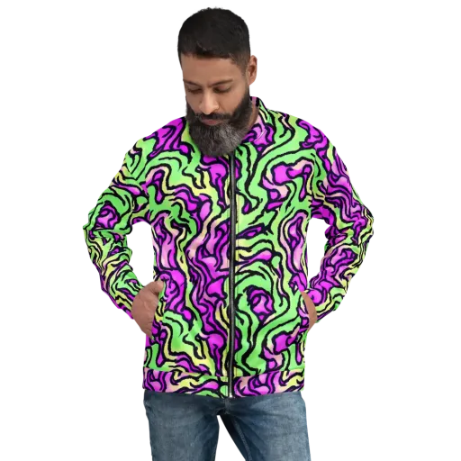Mintchine Maze on a Bomber Jacket