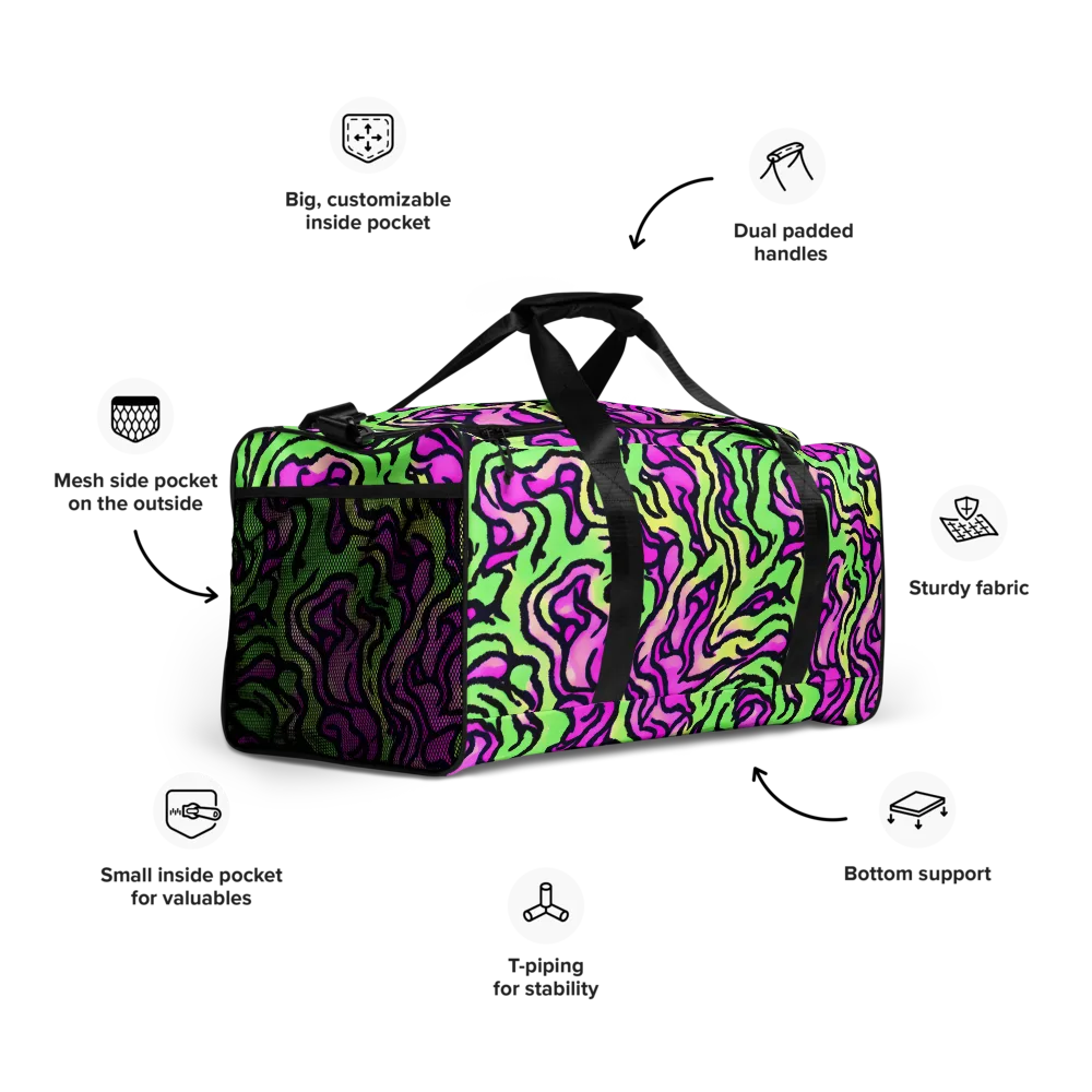 Mintchine Maze on Duffle Bag — Right Front