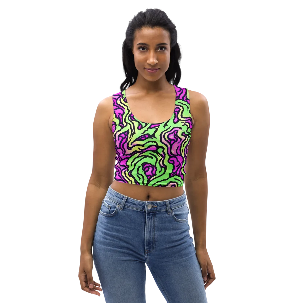 Mintchine Maze on Crop Top — Front