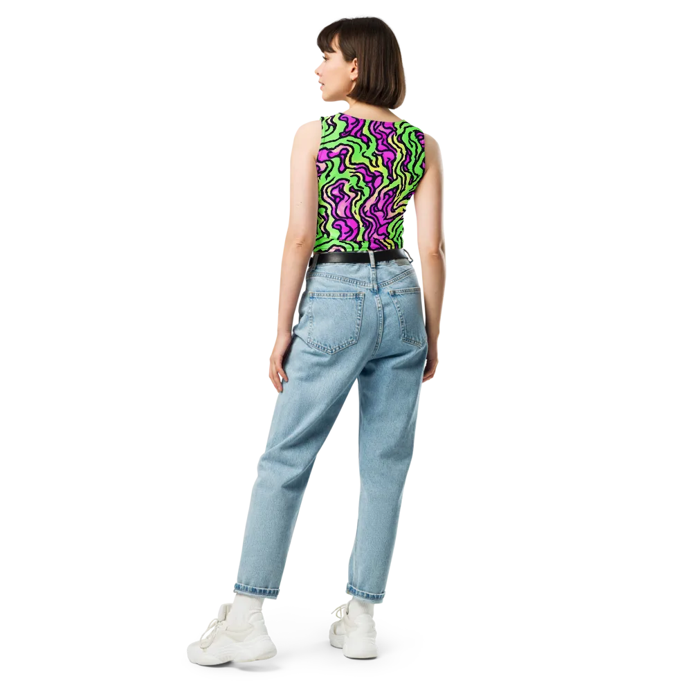 Mintchine Maze on Crop Top — Back