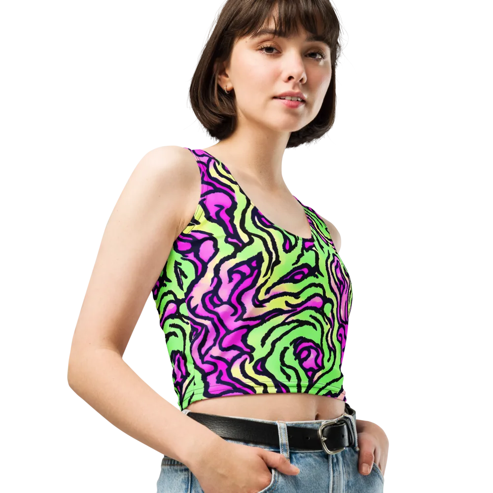 Mintchine Maze on Crop Top — Right Front