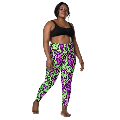 Mintchine Maze on a Leggings with Pockets