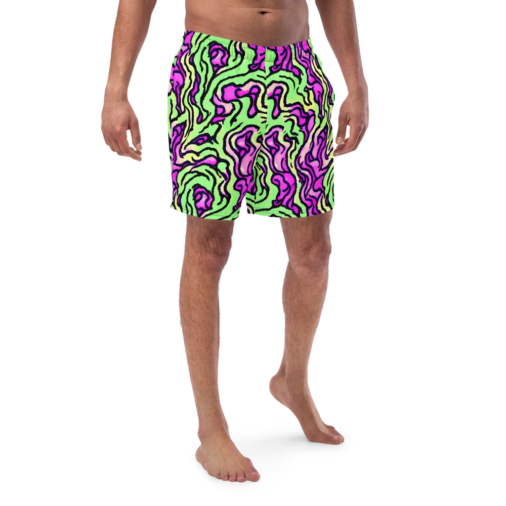 Mintchine Maze on Swim Trunks — Front