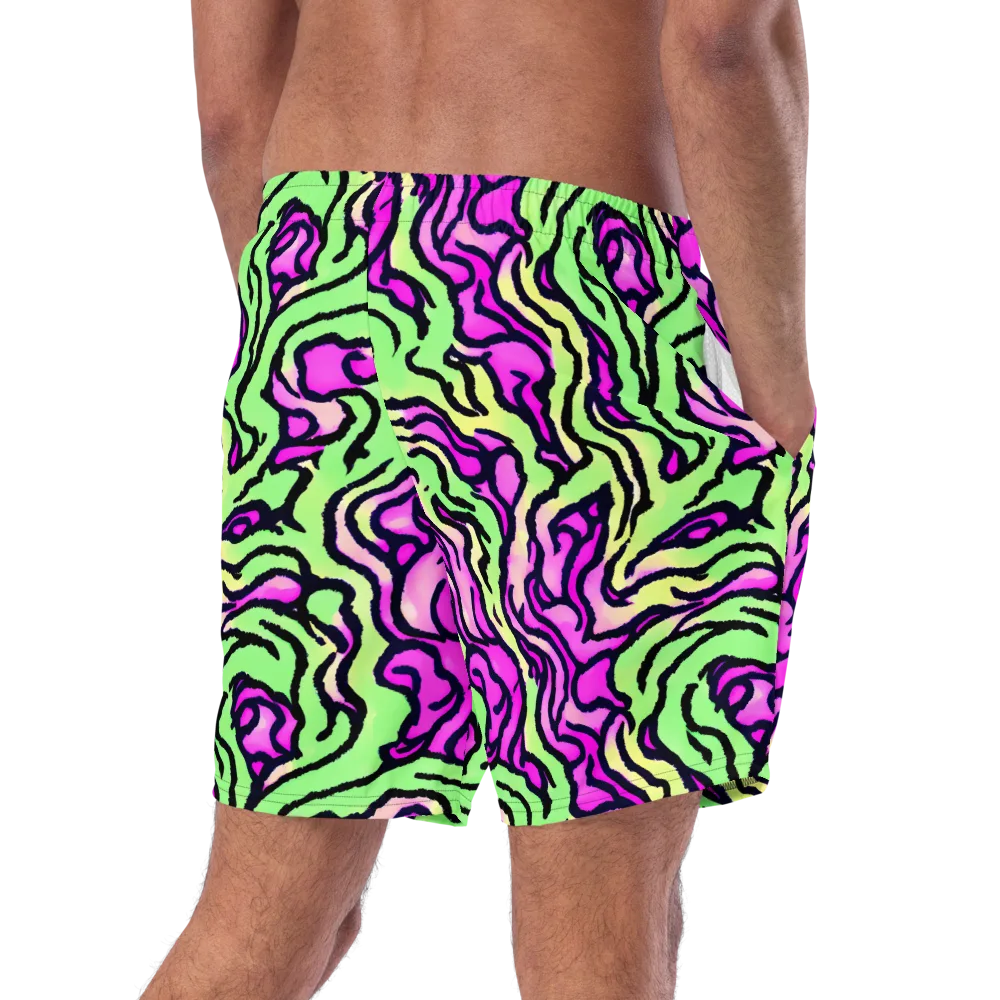 Mintchine Maze on Swim Trunks — Right Back
