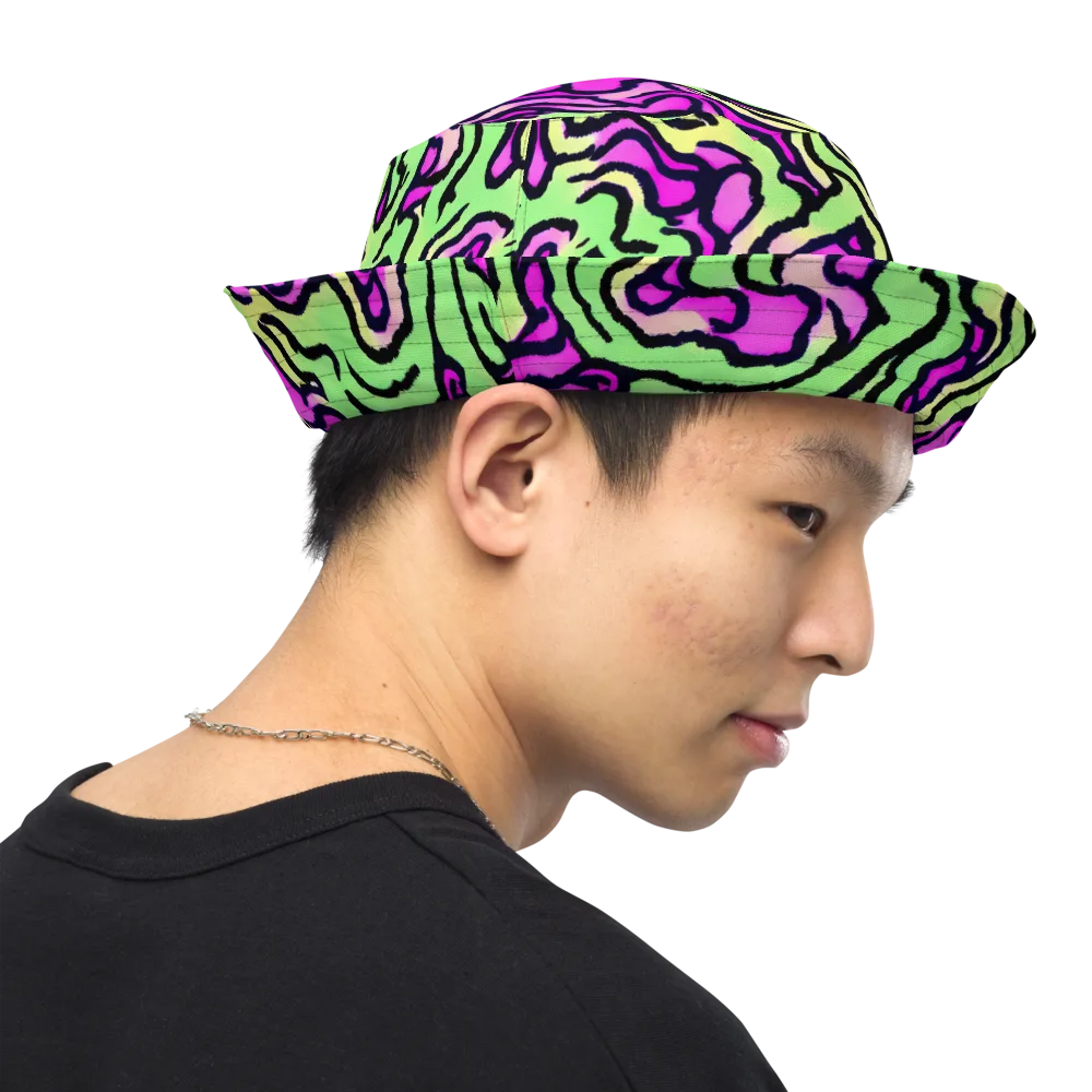 Mintchine Maze on Reversible Bucket Hat — Right Outside