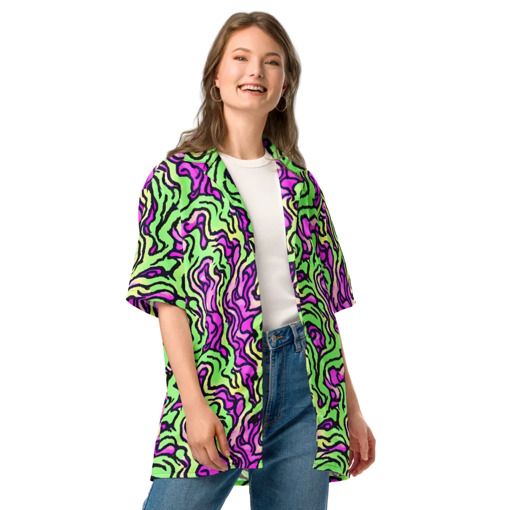 Mintchine Maze on Button Shirt — Front