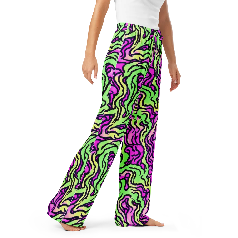 Mintchine Maze on Women's Pajama Pants — Right Front