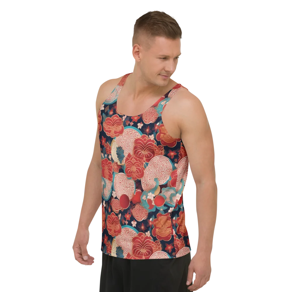 Jade Garden Cipher on Men's Tank Top — Left Front