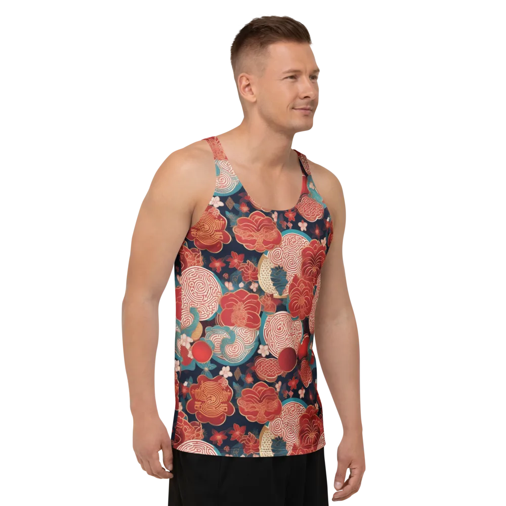 Jade Garden Cipher on Men's Tank Top — Right Front